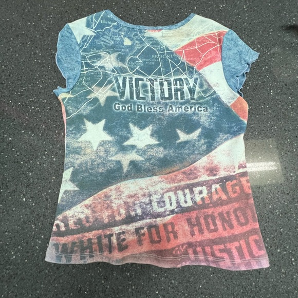 Ladies Susie in the City Novelty Tee size L red-white-blue - Picture 2 of 10